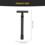 Vintage Style Manual Safety Razor Set with Metal Black Stand and Blade Recycling Tin, Portable Beard Shaving Tool for Men’s Grooming and Travel - Image 2