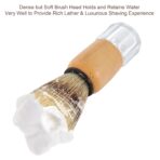Nature Bristle Shaving Brush with Varnished Wooden Handle Plus Transparent Base, Perfect for Mens Wet Shave (2pcs Gift Pack) - Image 2