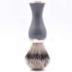 Silvertip Badger Shaving Brush with Stand - Extra Dense and Extra Soft Bristles - Deluxe Gray and Rose Gold Handle - Shaving Brush for Men & Women - Image 2