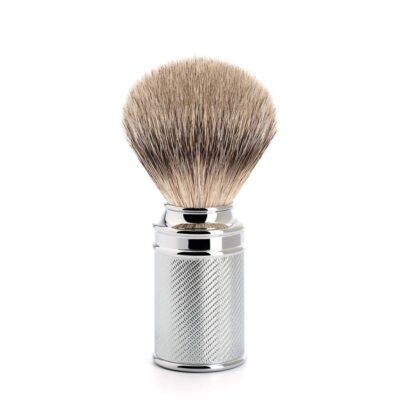 Traditional Silvertip Badger Shaving Brush | Chrome Plated Stainless Steel Handle | Luxury Shave Accessory for Men