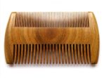 Handmade Natural Green Sandalwood No Static Combs with Aromatic Scent - 2 PCS Pocket Combs for Long and Short Beards, Mustaches (4" Long Two Sides) - Image 2