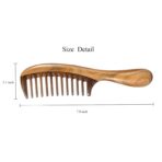 Hair Comb Wooden Wide Tooth Combs for Curly Hair Detangling Sandalwood - Image 2