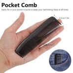 24 Pcs Plastic Hair Combs Pocket Sized- 5" Black Mens Comb with Fine and Wide Tooth Comb for Hair, Beard, and Mustache Styling - Image 2