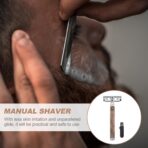 Vintage Double-Sided Manual Safety Razor with Handle, Portable Beard Shaving and Trimming Tool for Men’S Grooming and Travel, Blade Not Included - Image 2