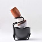 Shaving Brush Set for Men, 3pcs Shaving Set Includes Shaving Brush Shaving Bowl and Brush Stand - Image 2