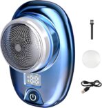 New Upgrade Mini Electric Razor, Electric Shaver, Pocket Size Portable USB Rechargeable Waterproof Shavers Easy One-Button Use Suitable for Men