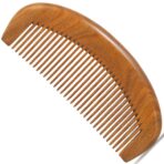 Wooden Beard Comb for Men, Fine Tooth Wooden Comb for Women - Green Sandalwood